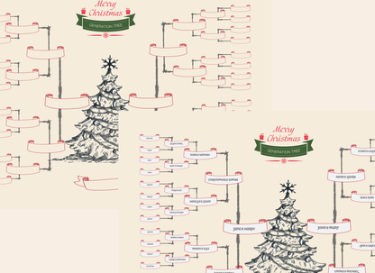 6-Generation-family-tree – Christmas Tree Theme (Digital)