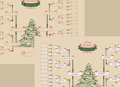6-Generation-family-tree – Christmas Tree Theme (Digital)