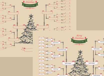 6-Generation-family-tree – Christmas Tree Theme (Digital)