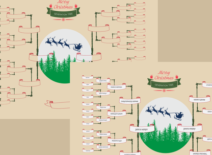 6-Generation-family-tree – Santa Riding Reindeer Theme (Digital)