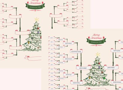 6-Generation-family-tree – Christmas Tree Theme (Digital)