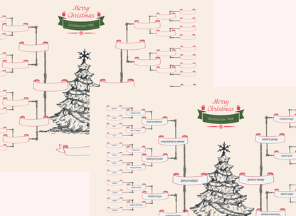6-Generation-family-tree – Christmas Tree Theme (Digital)